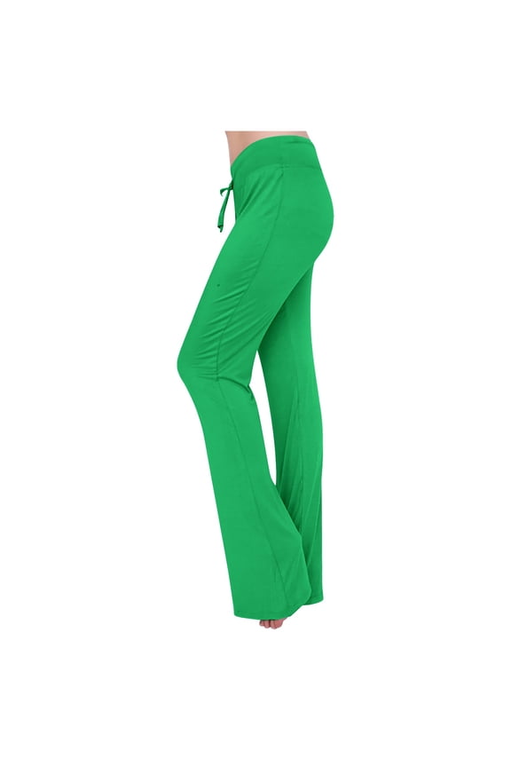 Women's Pants Fashion Plus Size Pants Yoga Wear Drawstring Micro Dance Exercise Yoga Wide Leg