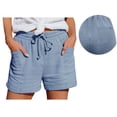 thumbnail image 1 of Women's Pants Fashion Shorts For Women Casual High Waist Straight Leg Sports Casual Loose Shorts, 1 of 7