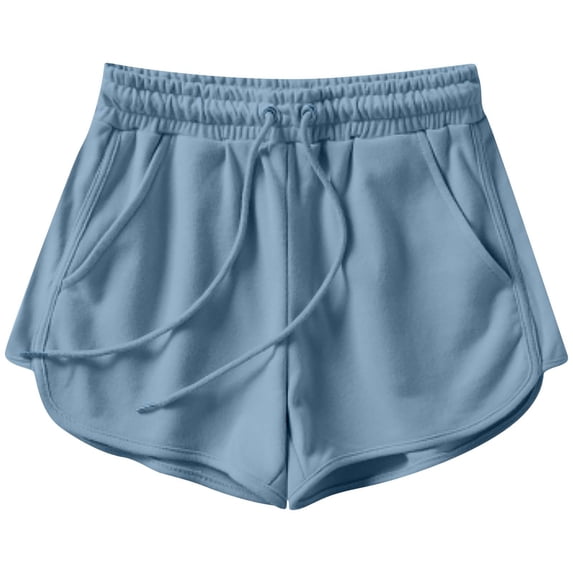 Women's Pants Fashion Shorts For Women CozyTec Sweat Shorts High Waisted Comfy Casual Cotton Shorts With Pockets