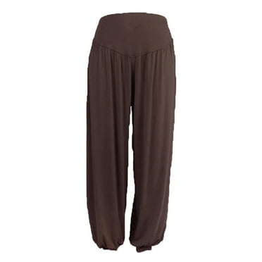 Soft & Comfy Yoga Pants, 95% Cotton/5% Spandex, Purple S - Walmart.com