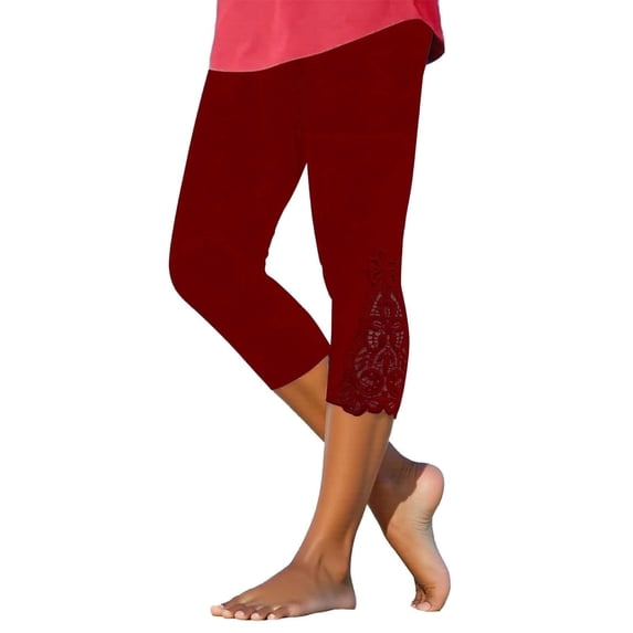 Women's Pants Fashion Yoga Pants Women Leggings For Summer High Waist Pant Knee Length Slim Fit Yoga Cropped Trouser