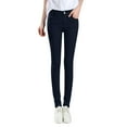 thumbnail image 1 of Women's Pants High Rise Fashion Jean Classic Solid Color Ankle Jeans Casual Regular Tight Fitting Jeans Blue, 1 of 8