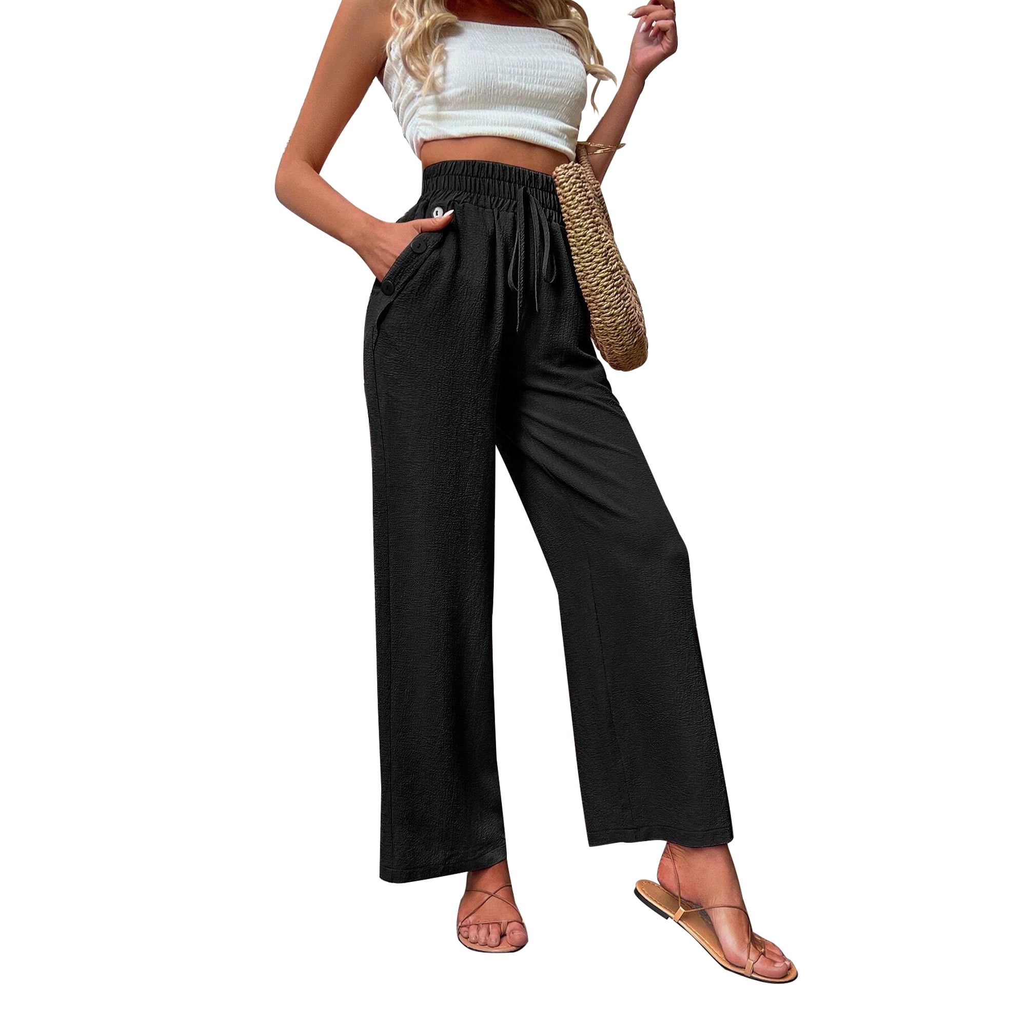 High Waist Pants - Black main image 1