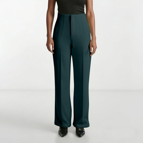 Women's Pants High Waisted Straight Wide Leg Baggy Green Pants Womens Pants Casual Comfortable Work Pants Business Casual Pants Womens Trendy Clothes