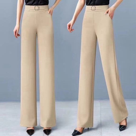 Women’s Pants High Waisted Straight Wide Leg Baggy Khaki Pants Casual Outfits Comfy Dress Pants Business Casual Pants Women's Dress Pants