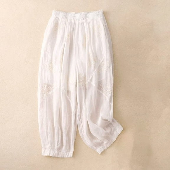 Women’s Pants High Waisted Trousers Baggy White Pant Women Casual Comfortable Pants Clothes for Women