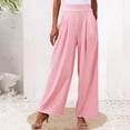 thumbnail image 1 of Women’s Pants High Waisted Wide Leg Baggy Pink Pant Womens Pants Casual Comfy Work Pants Women'S Work Pants Dressy Pants for Women, 1 of 5