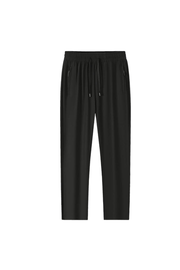 Women's Pants Ice Silk Long High Stretch Straight Casual Three Zip Pockets Soft Breathable Lightweight Stretchy Women's Slacks
