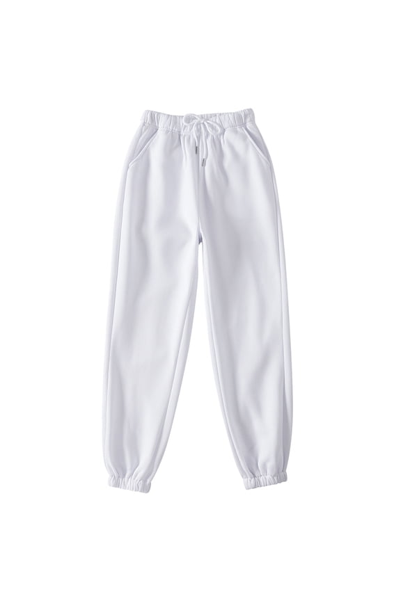 Women's Pants, Joggers for Women Lightweight Cuffed Ankles Comfort Womens Sweatpants with Pockets Fall Sweat Pants Workout Jounge White XXL