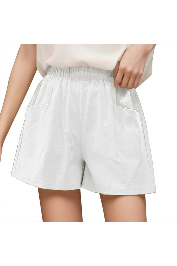 Women's Pants Petite Dressy Wide Shorts Waist Loose Thin Leg High Trousers