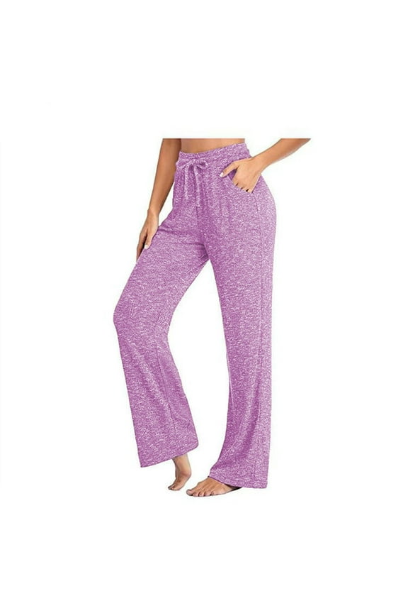 Women's Pants Plus Size Casual Jogger Pants for Women Solid Color Comfy High Rise Pants for Women Fashion Loose Fit Workout Pants(Pink 4XL)