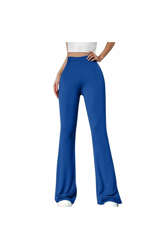 Women's Pants Plus Size,High Waist Mini Flared Leggings for Women, Tummy Control Casual Flare Yoga Pants for Yoga Workout Gym