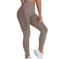 thumbnail image 1 of Women's Pants Sports Color Lifting Ness High Waist Running Relaxed Fit Durable Daily Breathable Trendy Full Coffee Long Shorts Sizes L, 1 of 7