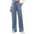 thumbnail image 1 of Women’s Pants Straight Leg Baggy Blue Pant Womens Pants Casual Soft Pants Vacation Outfits for Women, 1 of 4
