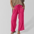 thumbnail image 1 of Women’s Pants Straight Leg Baggy Pink Pants Womens Pants Casual Soft Pants Slacks for Women, 1 of 4
