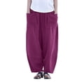 thumbnail image 1 of Women’s Pants Straight Leg Baggy Purple Pant Women Casual Comfortable Work Pants Cute Pants for Women, 1 of 5