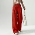 thumbnail image 1 of Women’s Pants Straight Leg Baggy Red Pant Womens Pants Casual Comfy Pants Holiday Pants for Women, 1 of 4