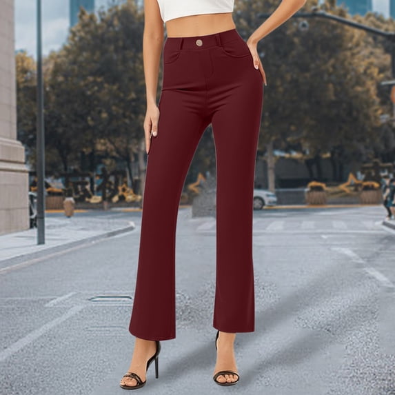 Womenâs Pants Straight Leg High Waisted Baggy Pants Casual Outfits Comfortable Pants Business Casual Pants Flowy Pants for Women