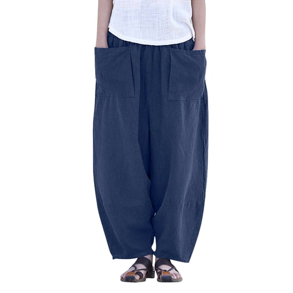 Women’s Pants Straight Wide Leg Baggy Blue Pants Womens Pants Casual Comfy Dress Pants Women Clothing