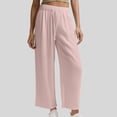 thumbnail image 1 of Women’s Pants Straight Wide Leg Baggy Pink Pants Women Casual Comfortable Pants Women's Dress Pants, 1 of 4