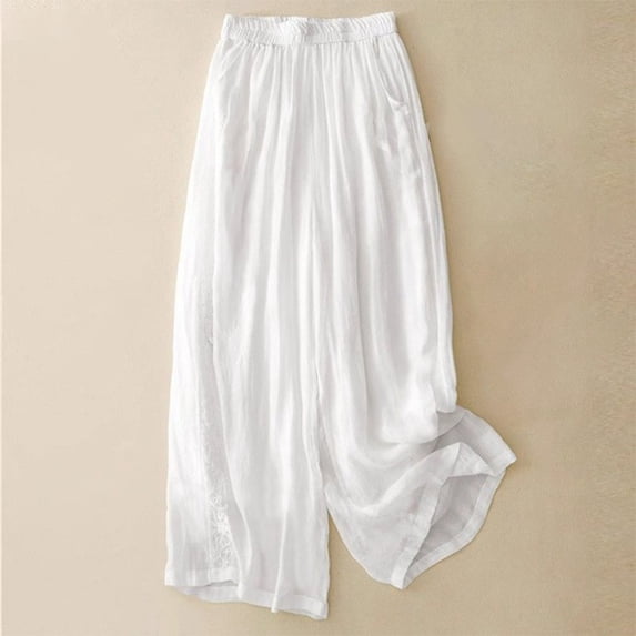 Women's Pants Straight Wide Leg Baggy White Pants Womens Pants Casual Comfy Work Pants Cute Pants for Women
