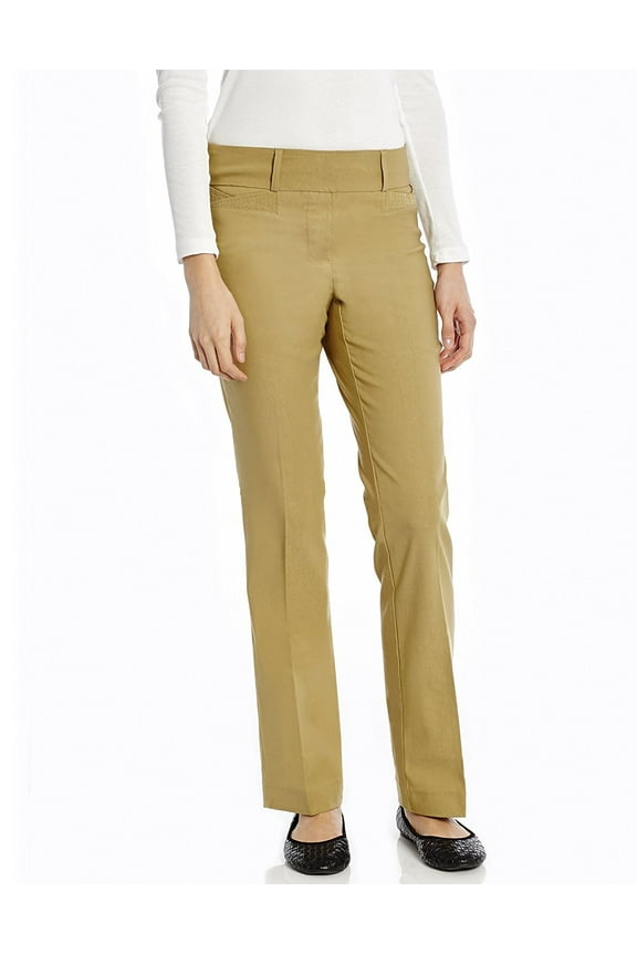 Women's Pants Stretchable Slight Boot Cut Comfort Pants Pull On (Size 4-18)