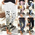 thumbnail image 1 of Women's Pants Summer Loose Fit Harem Slip On Sweatpant Lightweight Boho Beach Trousers with Pockets Purple Running Lounge Pant XL, 1 of 6