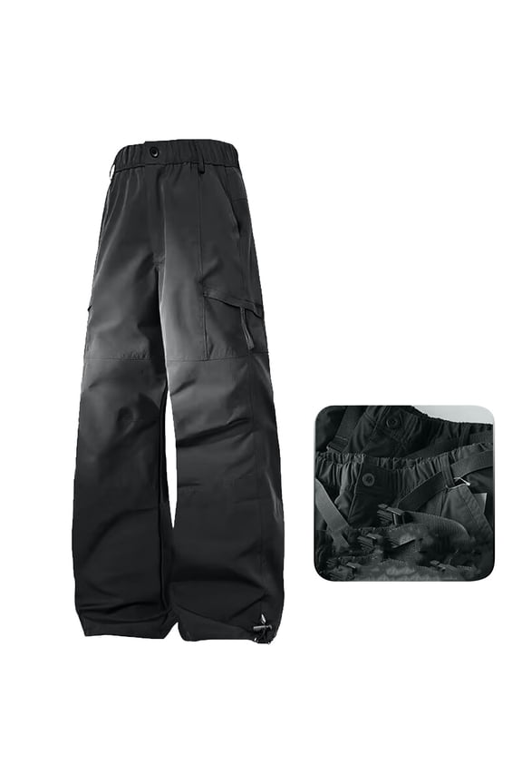 Women's Pants - Unisex Plus Size Cargo Pants Waterproof Windproof Tactical Military Trousers Outdoor Hiking Athletic Cargos with Pocket Black M