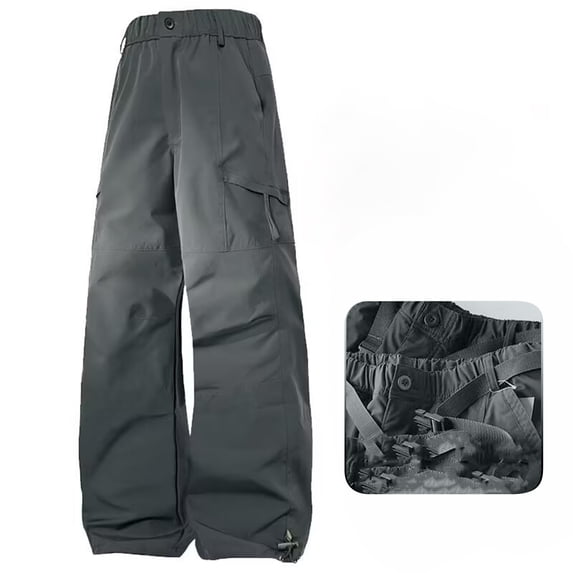 Women's Pants - Unisex Plus Size Cargo Pants Waterproof Windproof Tactical Military Trousers Outdoor Hiking Athletic Cargos with Pocket Gray XXXXL