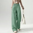 thumbnail image 1 of Women’s Pants Wide Leg Baggy Green Pants Womens Pants Casual Soft Pants Women’s Clothes, 1 of 4
