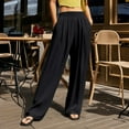 thumbnail image 1 of Women’s Pants Wide Leg Dress Pants Baggy Black Pant Womens Pants Casual Soft Pants Dressy Pants for Women, 1 of 4
