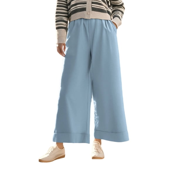 Women's Pants Wide Leg Dress Pants Baggy Blue Pant Womens Pants Casual Comfortable Work Pants Women's Fashion