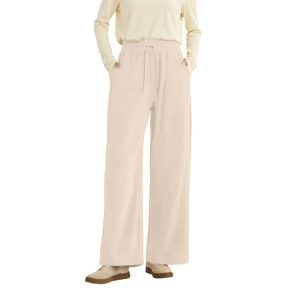 Women’s Pants Wide Leg Straight Baggy Beige Pant Women Casual Comfortable Work Pants Clothes Women