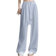 thumbnail image 1 of Women's Pants, Wide Leg Sweatpants for Womens High Waisted Baggy Sweatpant Casual Lightweight Workout Jogger Pants withc Cute Pockets Blue S, 1 of 6