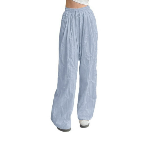 Women’s Pants Wide Straight Leg Baggy Blue Pants Casual Outfits Comfortable Pants Womens Trendy Clothes