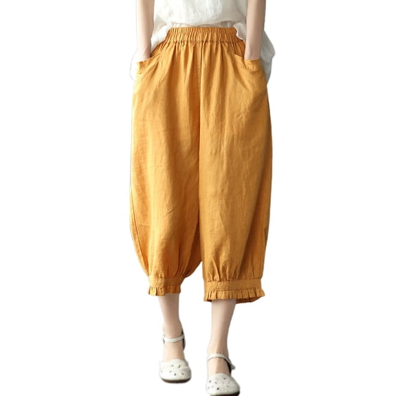 Women's Pants Wide Straight Leg Baggy Pant Capri Slacks Women Casual Comfy Clothes Womens Pants Trendy