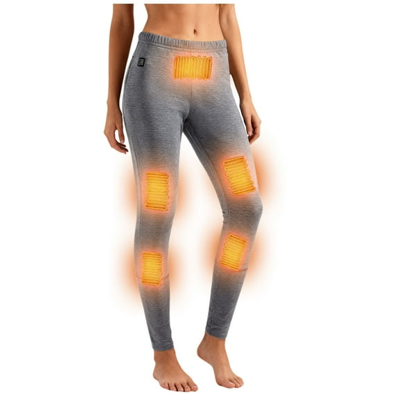 Women's Pants Winter Solid Color Power Generation Heating Constant Temperature Fever Full Length Pants Gray M