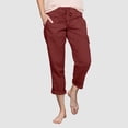 thumbnail image 1 of Women's Pants Women Pants Casual Red Baggy Pants Lounge Pants Women High Waist Wide Leg Pants with Pockets Summer Pants, 1 of 4