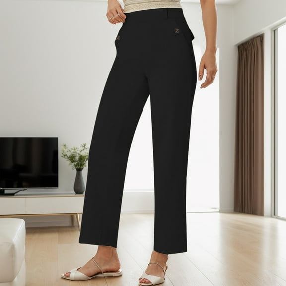 Women's Pants Women's Casual Pants Black Womens Pants Loose Work Pants for Women Cargo Pants Women High Waisted with Pockets Women Summer Pants