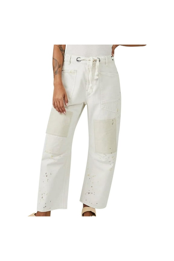 Women's Pants Women's Pants Casual White Baggy Pants Women Loose Pants Womens High Waisted Pants Women Summer Pants