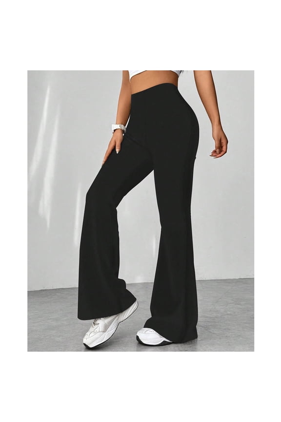 Women's Pants, Womens Dress Pants Stretchy Work Pants Women Business Casual Bootcut Slacks High Waisted Pull On Trousers with Pockets Black L