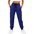 thumbnail image 1 of Women's Pants with Pockets,Womens Sweatpants Waffle Knit Pants Elastic Waist Drawstring Jogger Sweatpants with Pockets, 1 of 8