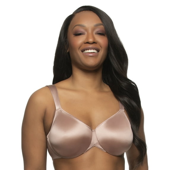 Stellar Smooth Satin Unlined Underwire Bra (Rose Tan, 40DD)