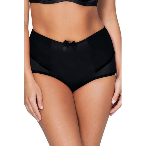 Women's Parfait 6917 Charlotte High Waist Brief Panty (Black S)