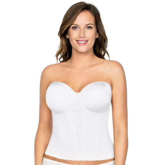 Women's Parfait P5017 Elissa Low-Back Bustier Bra (Pearl White 38B)