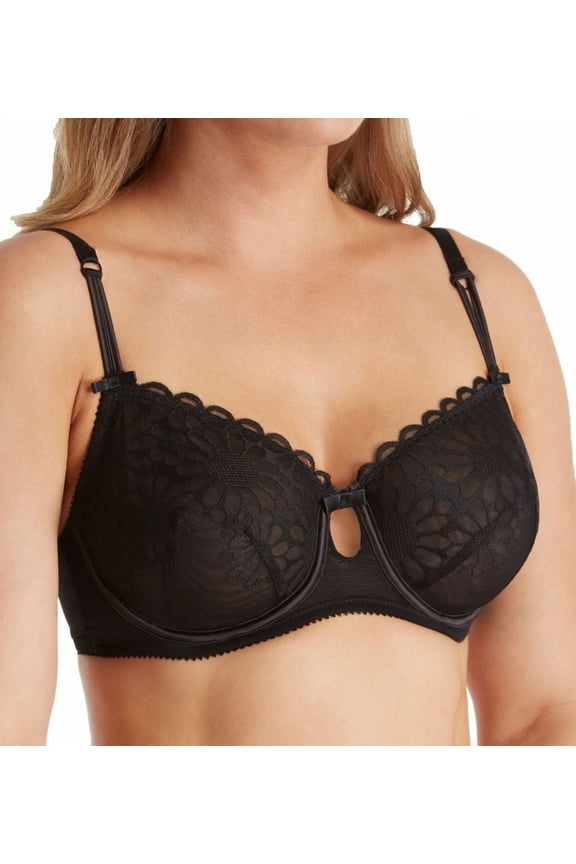 Women's Parfait P5332 Irene Unlined Underwire Bra (Black 32DD)