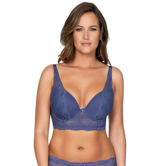 Women's Parfait P5351 Sandrine Plunge Longline Bra (French Blue 36C)