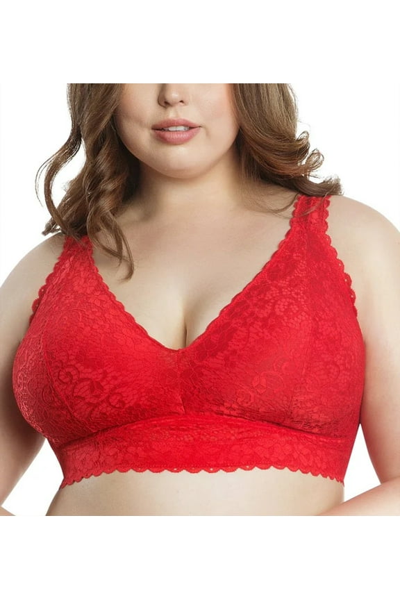 Women's Parfait P5482 Adriana Lace Bralette with J-Hook (Racing Red 30H)