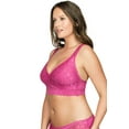 thumbnail image 1 of Women's Parfait P5482 Adriana Lace Bralette with J-Hook (Raspberry 38FF), 1 of 20