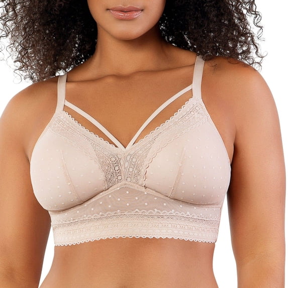 Mia Wire-Free Full Bust Padded Bra, Cameo Rose, 38B